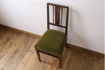 アンティーク家具　大正ロマン　古いナラ材製のアンティークチェア(椅子)