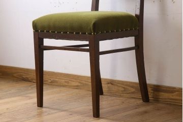 アンティーク家具　大正ロマン　古いナラ材製のアンティークチェア(椅子)