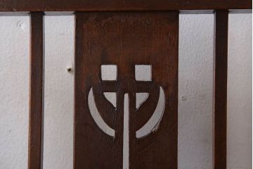 アンティーク家具　大正ロマン　古いナラ材製のアンティークチェア(椅子)