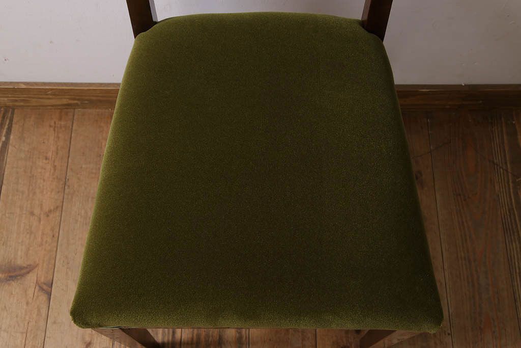 アンティーク家具　大正ロマン　古いナラ材製のアンティークチェア(椅子)