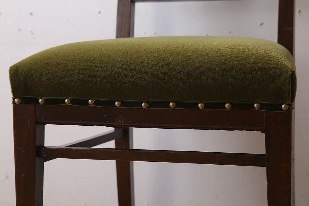 アンティーク家具　大正ロマン　古いナラ材製のアンティークチェア(椅子)