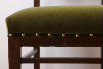 アンティーク家具　大正ロマン　古いナラ材製のアンティークチェア(椅子)