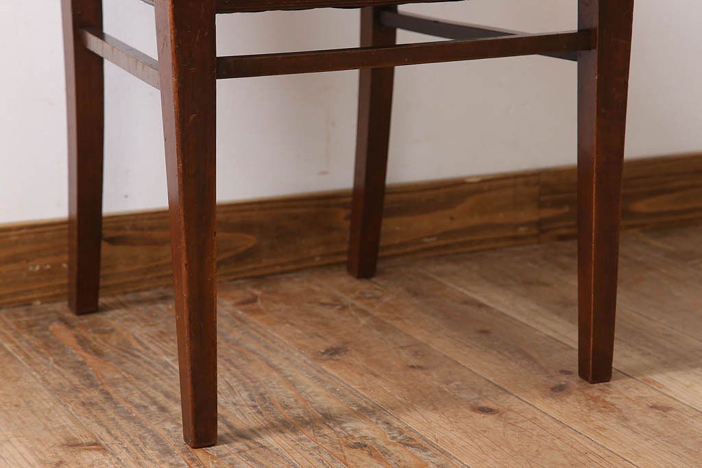 アンティーク家具　大正ロマン　古いナラ材製のアンティークチェア(椅子)