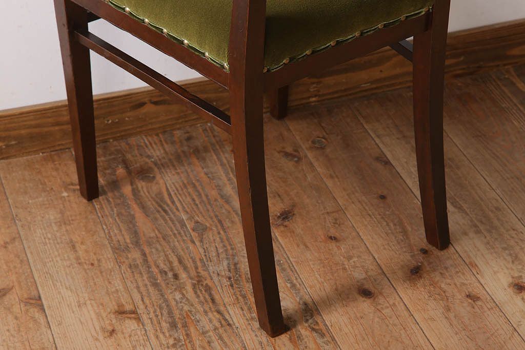 アンティーク家具　大正ロマン　古いナラ材製のアンティークチェア(椅子)