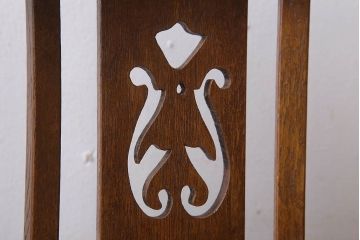 アンティーク家具　アーム付きのシックなアンティーク回転椅子(ドクターチェア)(2)