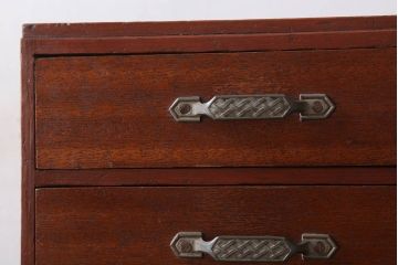 レトロ家具　昭和レトロ　古い木製のアンティーク5杯小引き出し