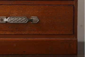 レトロ家具　昭和レトロ　古い木製のアンティーク5杯小引き出し