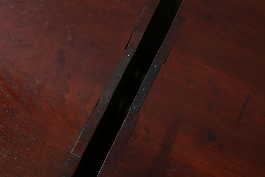 アンティーク家具　前面欅材　古民具・骨董　二段重ね時代箪笥(衣装箪笥)