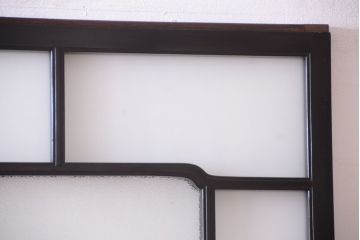 板絵　盛り上げ彩色　美しい絵のガラス戸2枚セット