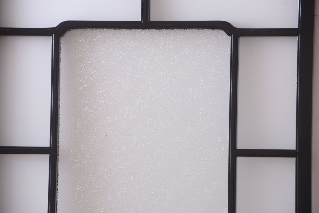 板絵　盛り上げ彩色　美しい絵のガラス戸2枚セット