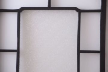 板絵　盛り上げ彩色　美しい絵のガラス戸2枚セット