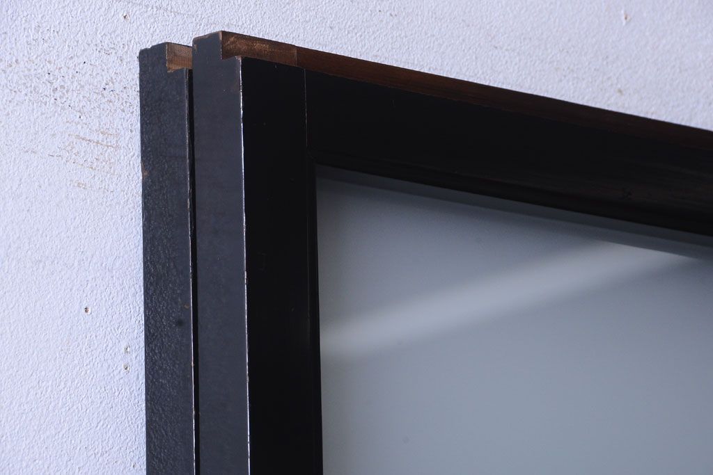 板絵　盛り上げ彩色　美しい絵のガラス戸2枚セット