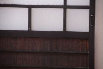 板絵　盛り上げ彩色　美しい絵のガラス戸2枚セット