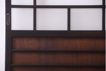 板絵　盛り上げ彩色　美しい絵のガラス戸2枚セット