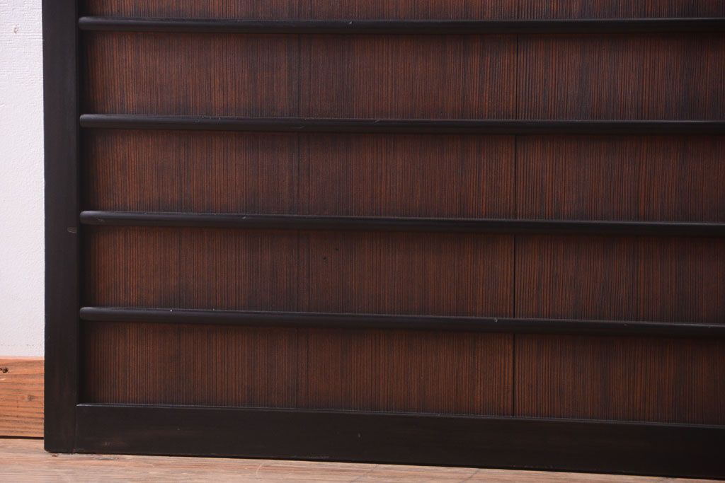 板絵　盛り上げ彩色　美しい絵のガラス戸2枚セット