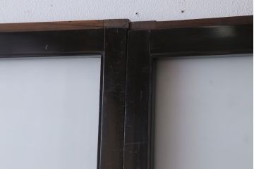 板絵　盛り上げ彩色　美しい絵のガラス戸2枚セット(2)