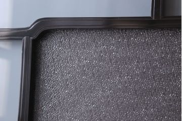 板絵　盛り上げ彩色　美しい絵のガラス戸2枚セット(2)