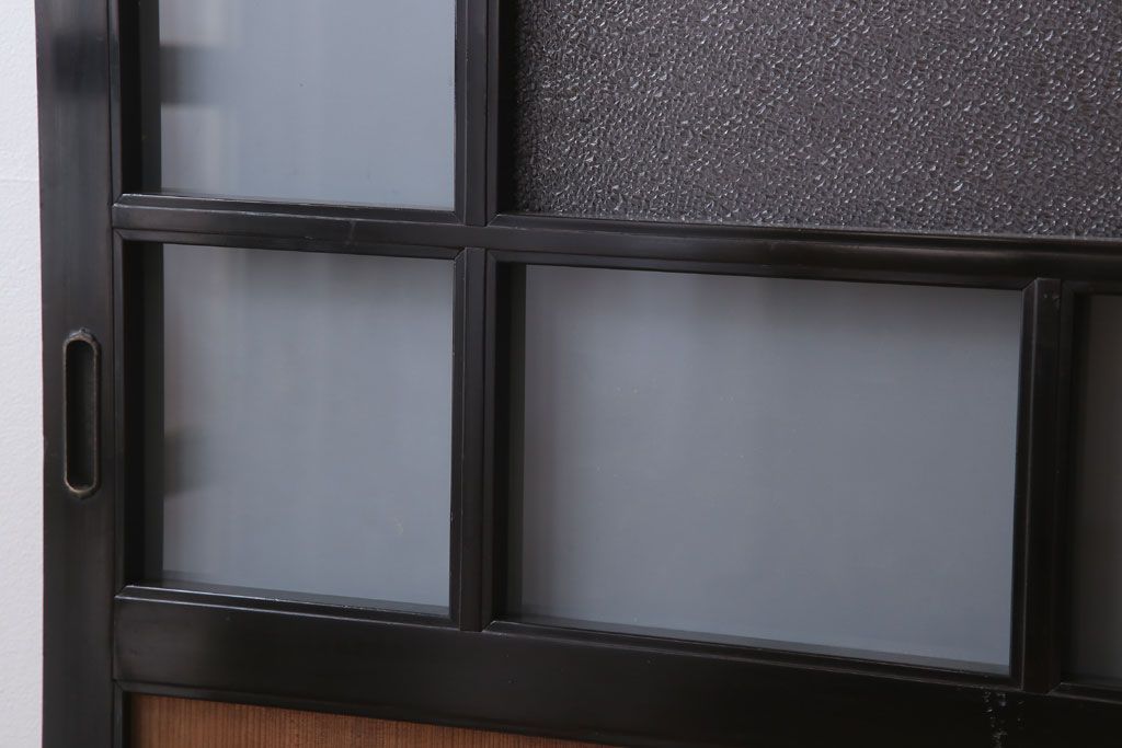 板絵　盛り上げ彩色　美しい絵のガラス戸2枚セット(2)