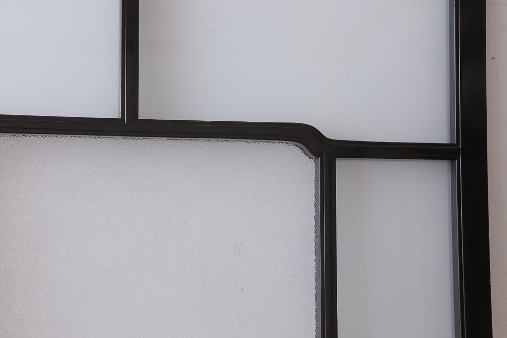 板絵　盛り上げ彩色　美しい絵のガラス戸2枚セット(2)