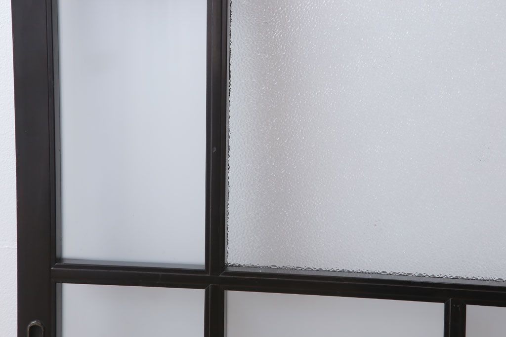 板絵　盛り上げ彩色　美しい絵のガラス戸2枚セット(2)