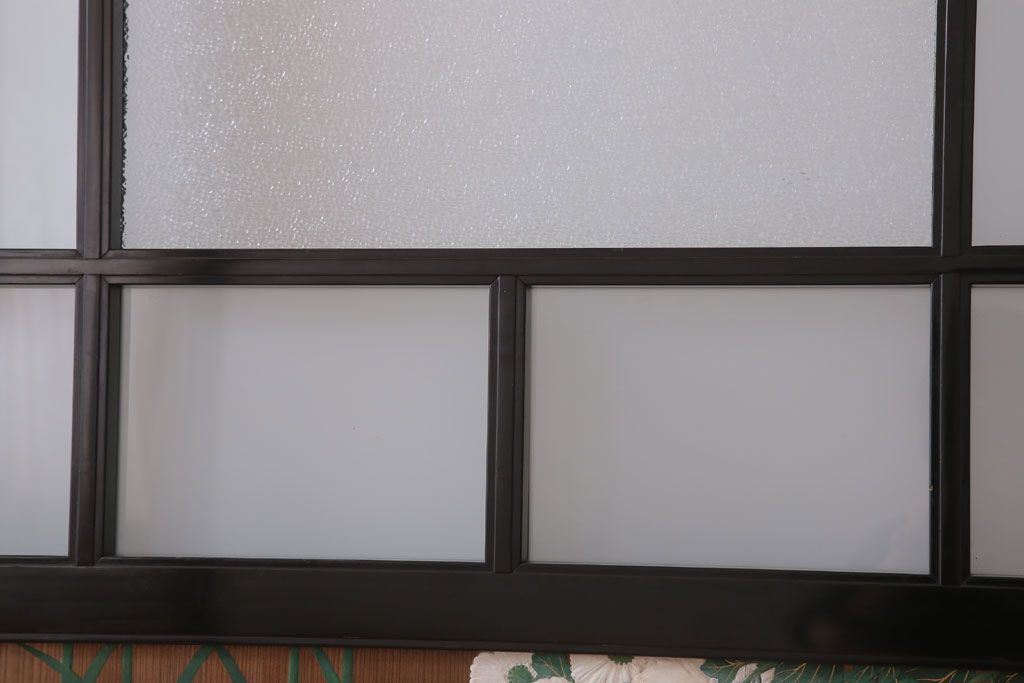 板絵　盛り上げ彩色　美しい絵のガラス戸2枚セット(2)