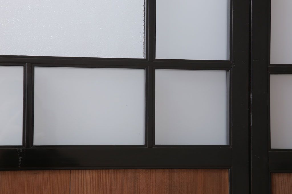 板絵　盛り上げ彩色　美しい絵のガラス戸2枚セット(2)