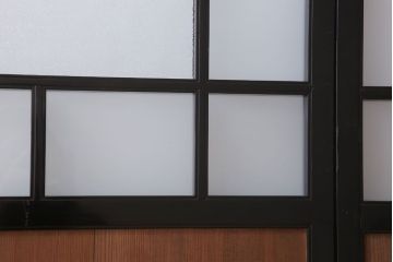 板絵　盛り上げ彩色　美しい絵のガラス戸2枚セット(2)