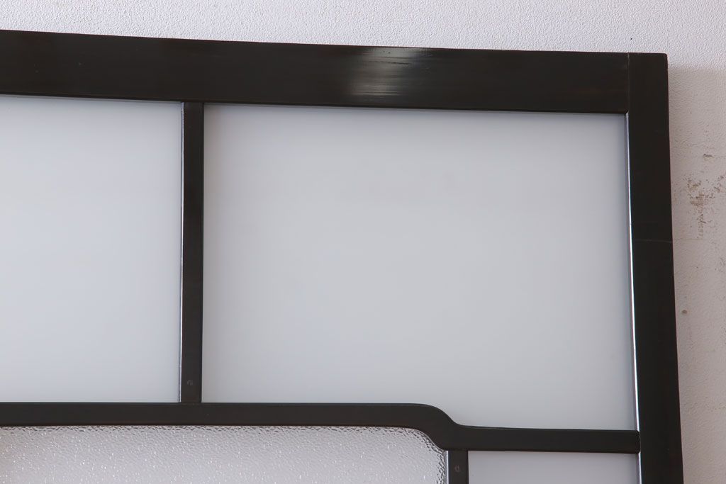 板絵　盛り上げ彩色　美しい絵のガラス戸2枚セット(2)