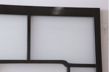 板絵　盛り上げ彩色　美しい絵のガラス戸2枚セット(2)