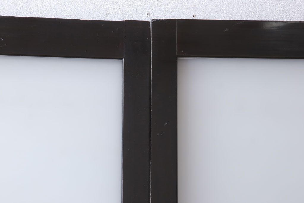 板絵　盛り上げ彩色　美しい絵のガラス戸2枚セット(2)