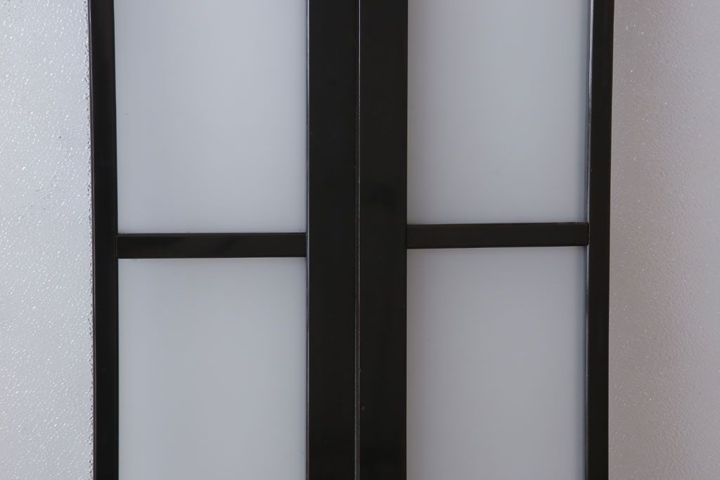 板絵　盛り上げ彩色　美しい絵のガラス戸2枚セット(2)