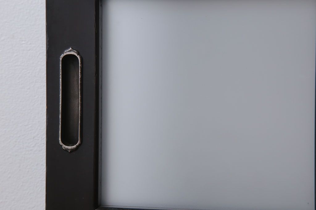 板絵　盛り上げ彩色　美しい絵のガラス戸2枚セット(2)