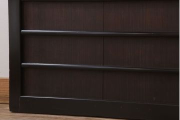 板絵　盛り上げ彩色　美しい絵のガラス戸2枚セット(2)