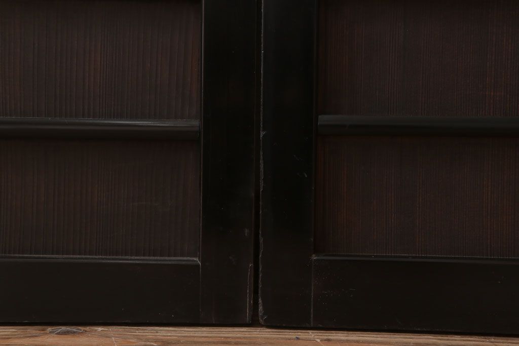 板絵　盛り上げ彩色　美しい絵のガラス戸2枚セット(2)