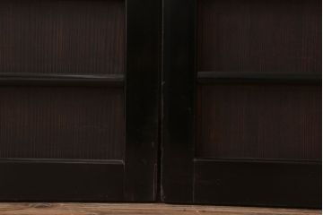 板絵　盛り上げ彩色　美しい絵のガラス戸2枚セット(2)