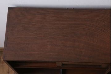 アンティーク家具　 明治大正期　古民具・骨董　玉杢!総欅材の上質な茶箪笥(茶棚)