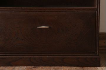 アンティーク家具　 明治大正期　古民具・骨董　玉杢!総欅材の上質な茶箪笥(茶棚)