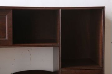 アンティーク家具　 明治大正期　古民具・骨董　玉杢!総欅材の上質な茶箪笥(茶棚)