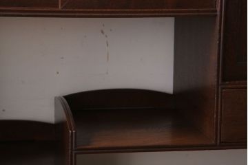 アンティーク家具　 明治大正期　古民具・骨董　玉杢!総欅材の上質な茶箪笥(茶棚)