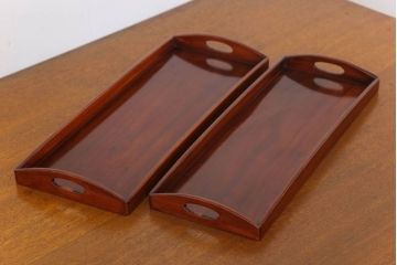 アンティーク雑貨　和製アンティーク　美しい漆塗り!お盆2枚セット