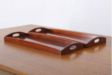 アンティーク雑貨　和製アンティーク　美しい漆塗り!お盆2枚セット