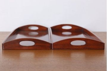 アンティーク雑貨　和製アンティーク　美しい漆塗り!お盆2枚セット