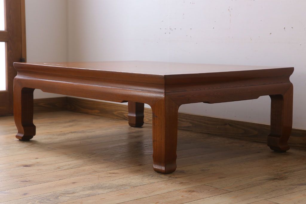 アンティーク家具　和製アンティーク　総欅材の座卓(センターテーブル)