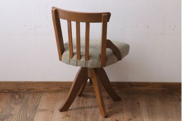 レトロ家具　和製アンティーク　古い木のレトロな回転椅子(ドクターチェア)(2)