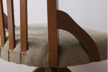 レトロ家具　和製アンティーク　古い木のレトロな回転椅子(ドクターチェア)(2)
