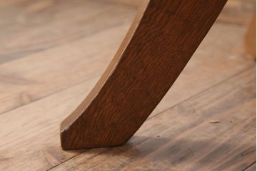 レトロ家具　和製アンティーク　古い木のレトロな回転椅子(ドクターチェア)(2)