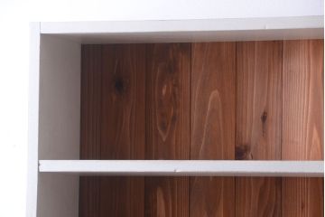 アンティーク家具　8杯引き出し付き!大きなペイント本棚