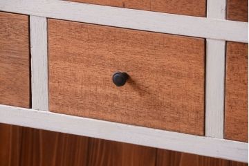 アンティーク家具　8杯引き出し付き!大きなペイント本棚