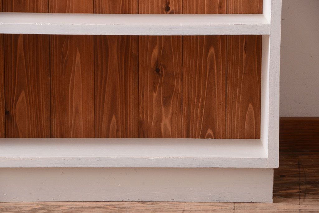 アンティーク家具　8杯引き出し付き!大きなペイント本棚