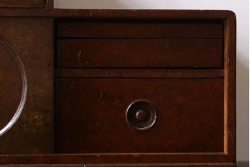 アンティーク家具　大正昭和期　銅のおとし付き!上質な小引き出し(煙草入れ)